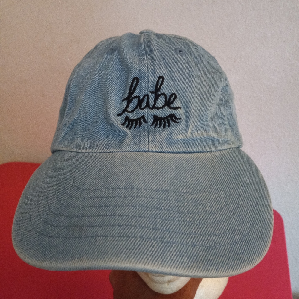 Denim babe embroidered hat